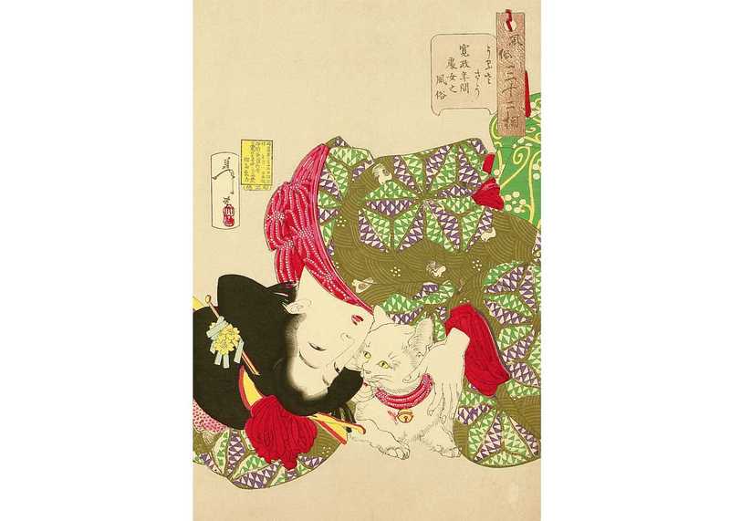 Tiresome, gravure sur bois de Tsukioka Yoshitoshi, 1888