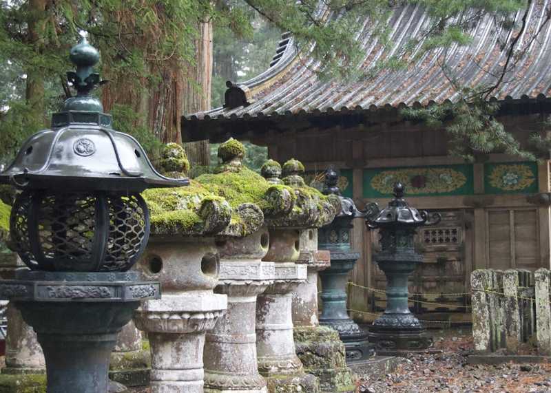 Bronze and Stone Pedestal Lantern