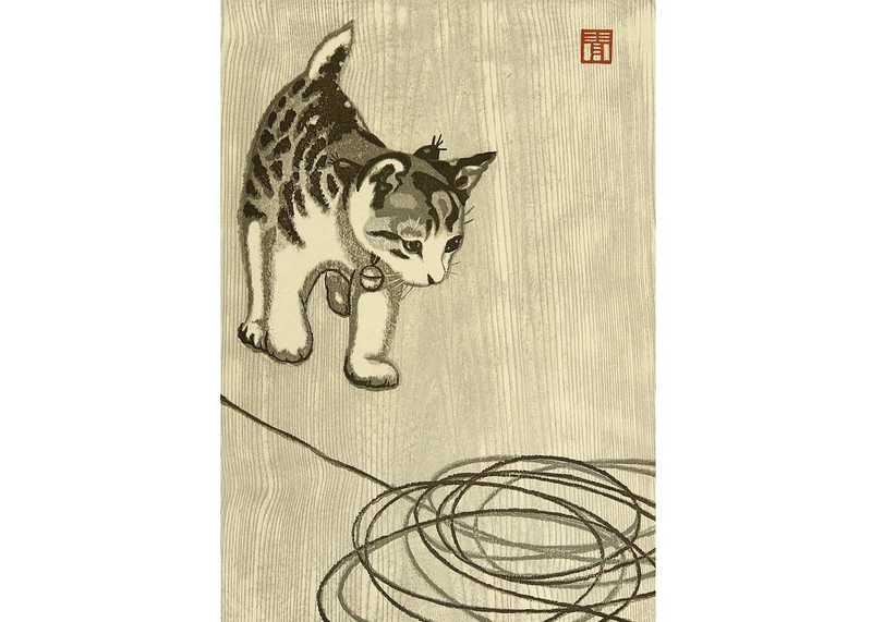 Masaharu Aoyama, Chaton et laine, années 1950