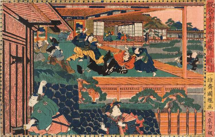 Scene from Chushingura by Utagawa Kunitera