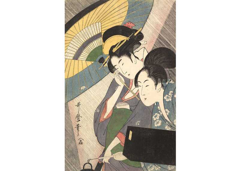 Pluie nocturne, Kitagawa Utamaro, 1797