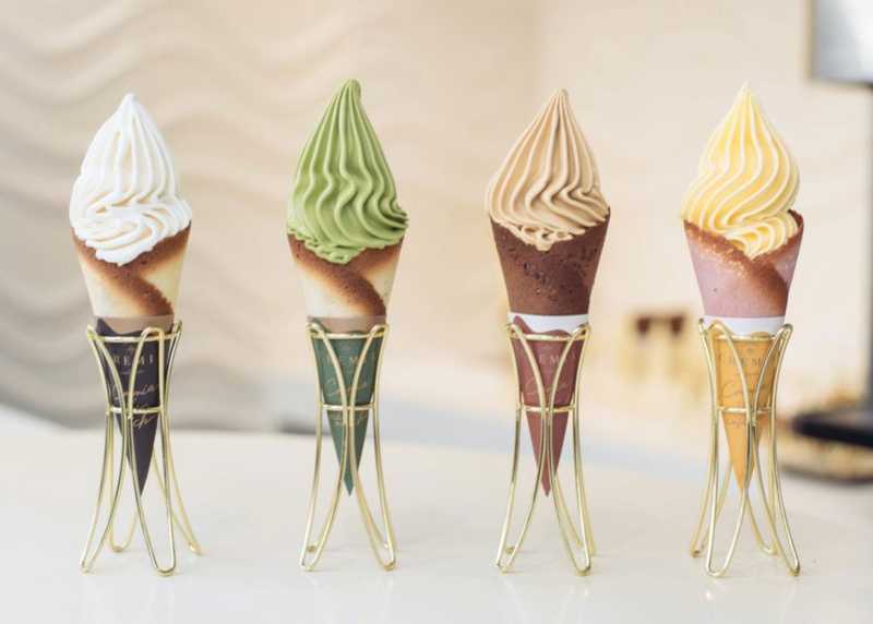 Crème glacée molle japonaise
