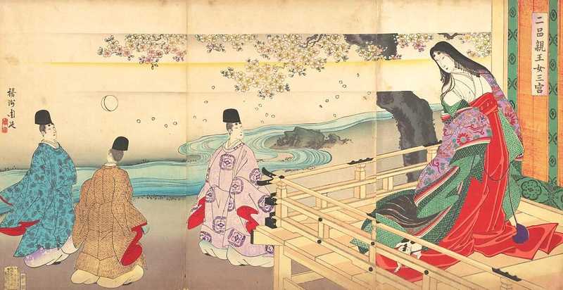 La troisième princesse et Kashiwagi par Yoshu Chikanobu